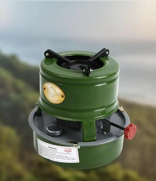 المحمولة في الهواء الطلق المينا موقد يعمل . Portable Outdoor Enamel Kerosene Stove Outdoor Enamel