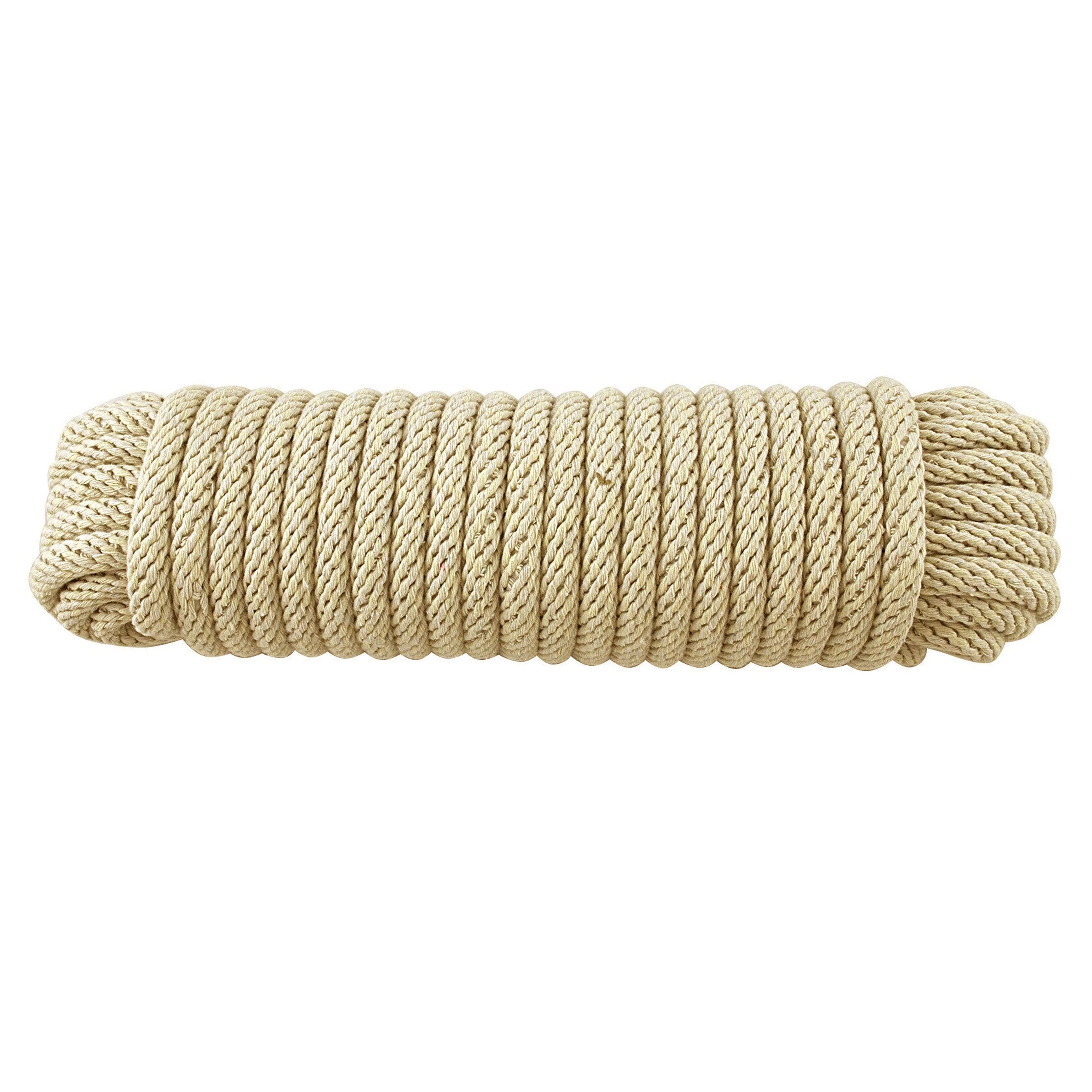 1 Pc 3/8" X 50' Cotton Rope Flagpole Heavy Duty Load Flag Line Boat Dock Twisted