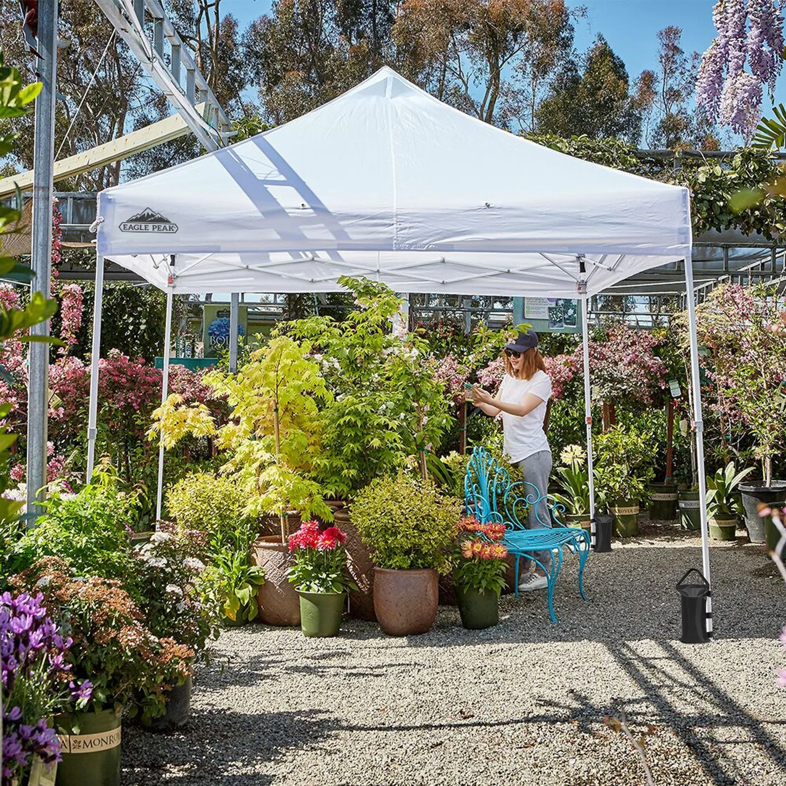 10x10 Heavy Duty Industrial Commercial Canopy Tent with 100 Sqft of Shade