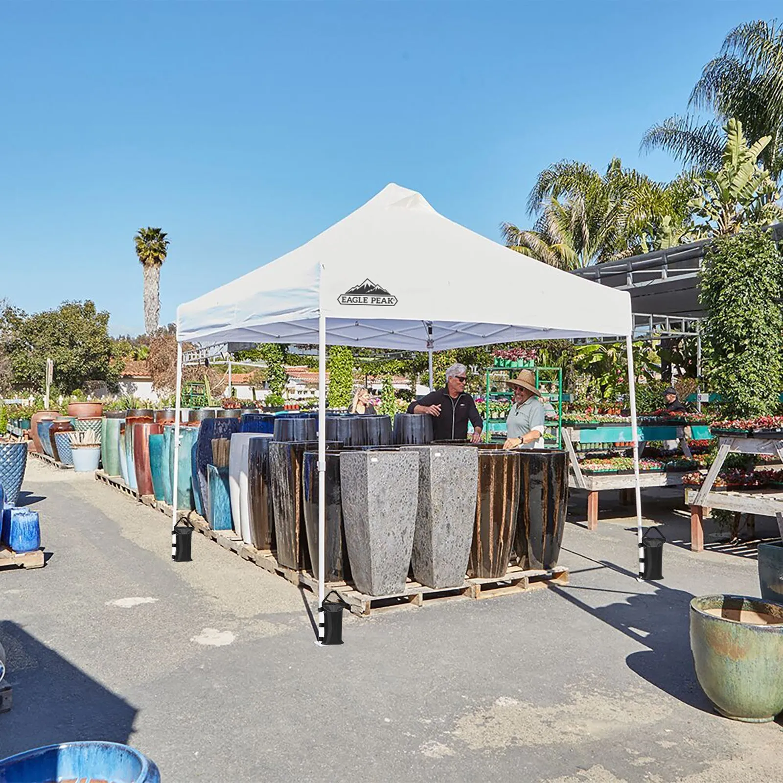 10x10 Heavy Duty Industrial Commercial Canopy Tent with 100 Sqft of Shade