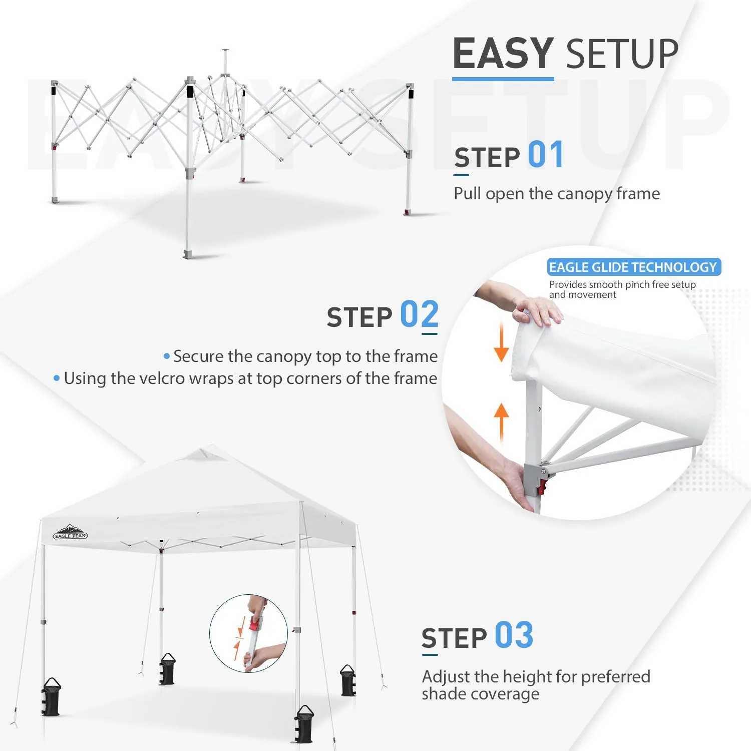 10x10 Heavy Duty Industrial Commercial Canopy Tent with 100 Sqft of Shade