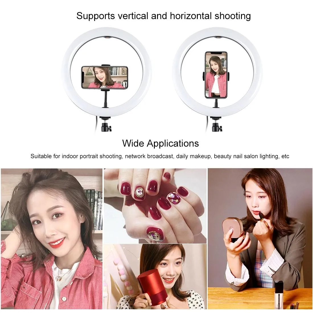 11.8" LED Ring Light with Tripod & Phone Clamp | 3 Modes | Dual Colour Temperature Dimmable | Perfect for Vlogging & Live Streaming