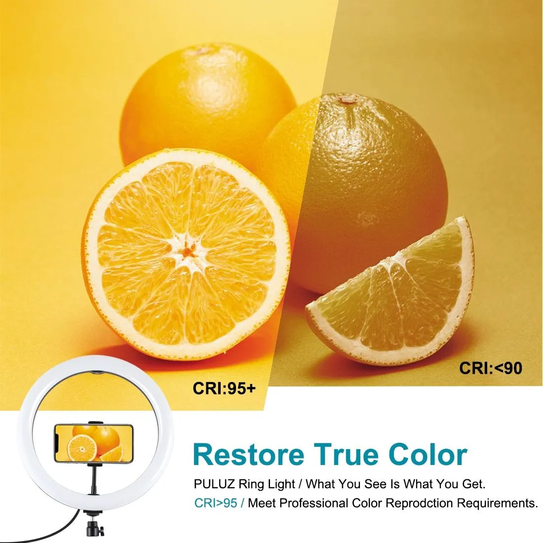 11.8" LED Ring Light with Tripod & Phone Clamp | 3 Modes | Dual Colour Temperature Dimmable | Perfect for Vlogging & Live Streaming