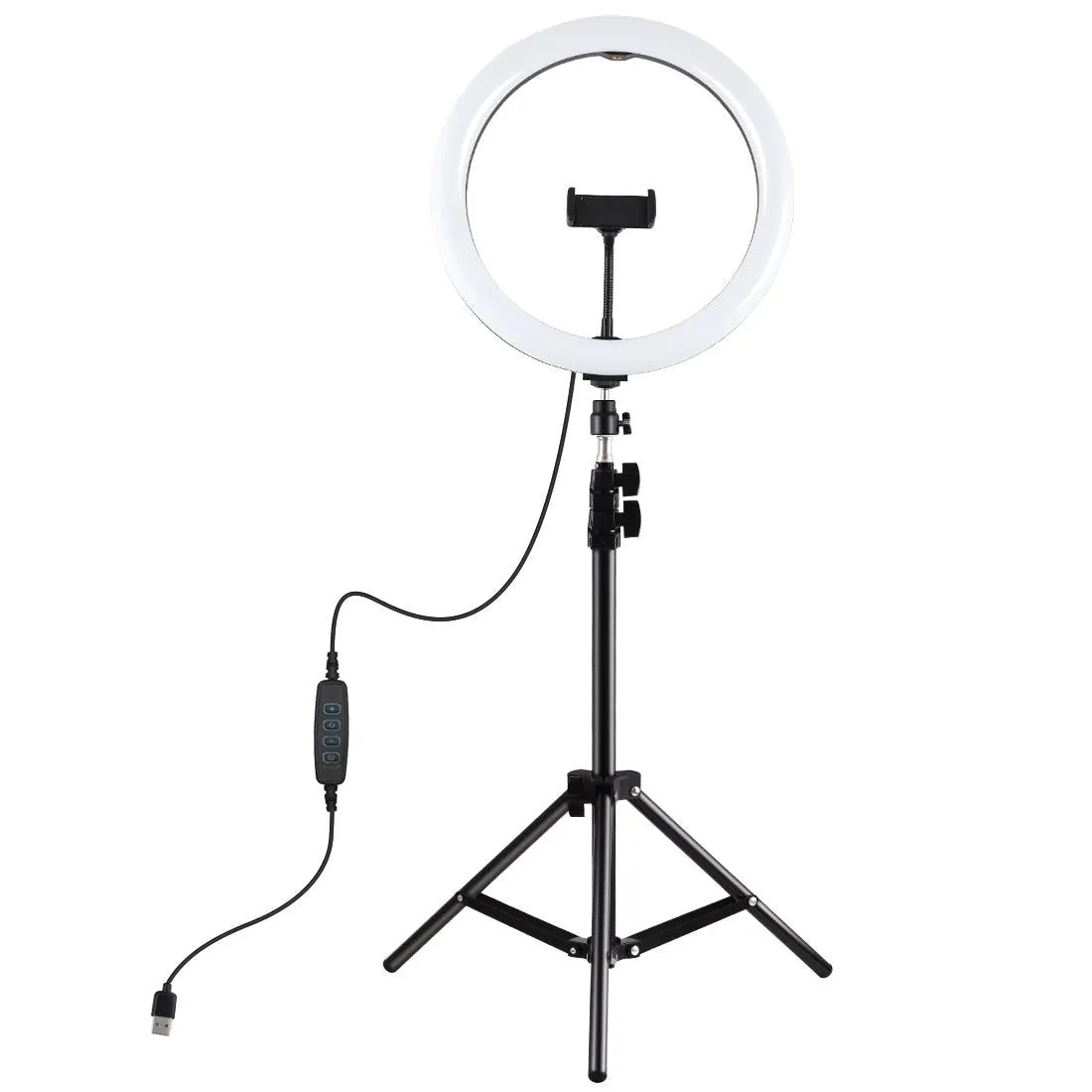 11.8" LED Ring Light with Tripod & Phone Clamp | 3 Modes | Dual Colour Temperature Dimmable | Perfect for Vlogging & Live Streaming