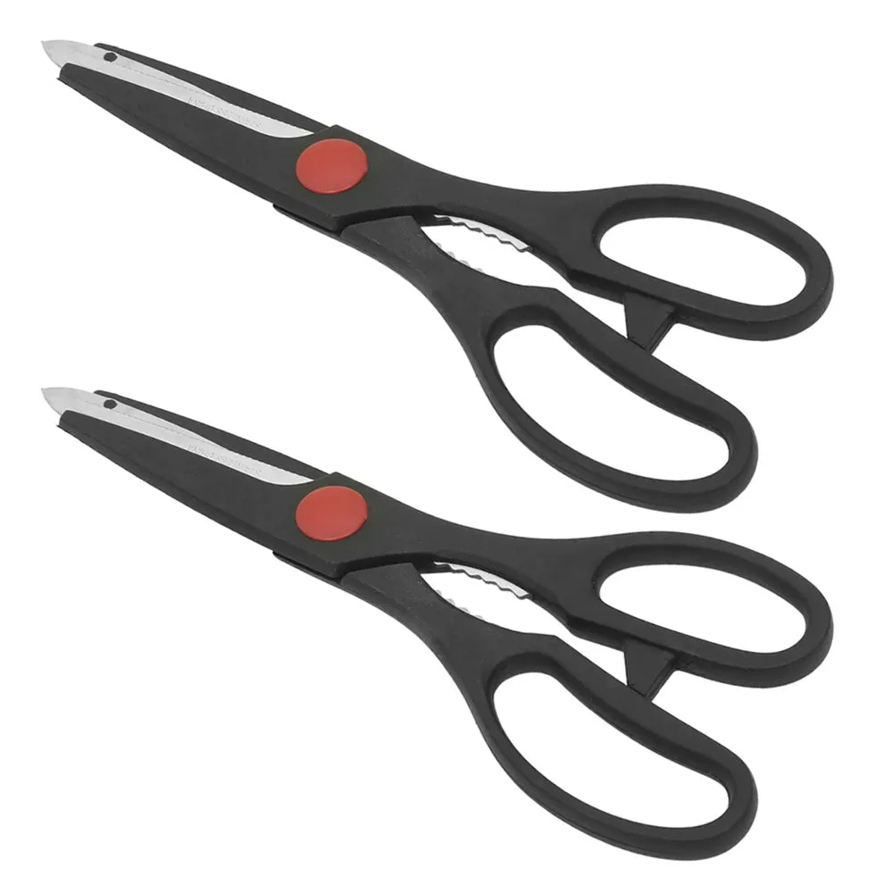 2 All Purpose Kitchen Shears Durable Stainless Steel Scissors Food Fish Meat 8"L