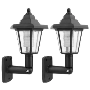 2 Pack Hexagon Wall Sconces 180Â° Rotation Wall Mounted Solar Lights