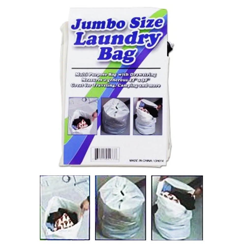 4 Jumbo Laundry Bag Heavy Duty Clothes Washing Plastic Multipurpose Gym 22"X30"