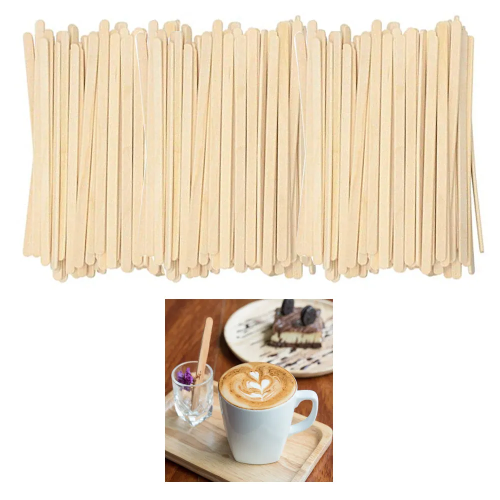 400 Birchwood Coffee Stirrers Cocktail Mixer Drink Swizzle Mix Bar Craft Stick