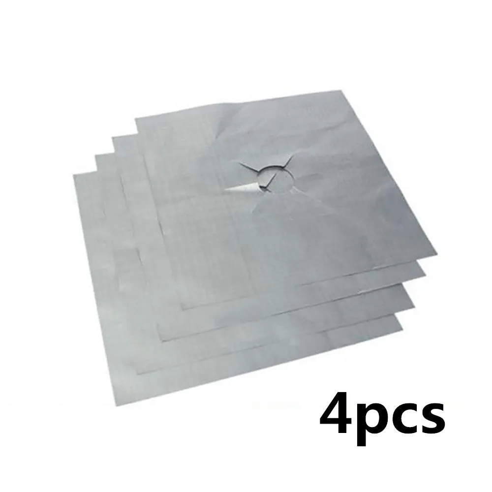 4PCS Stove Protector Cover Liner Gas Stove Protector Gas Stove Stovetop Burner Protector Kitchen Accessories Mat Cooker Cover