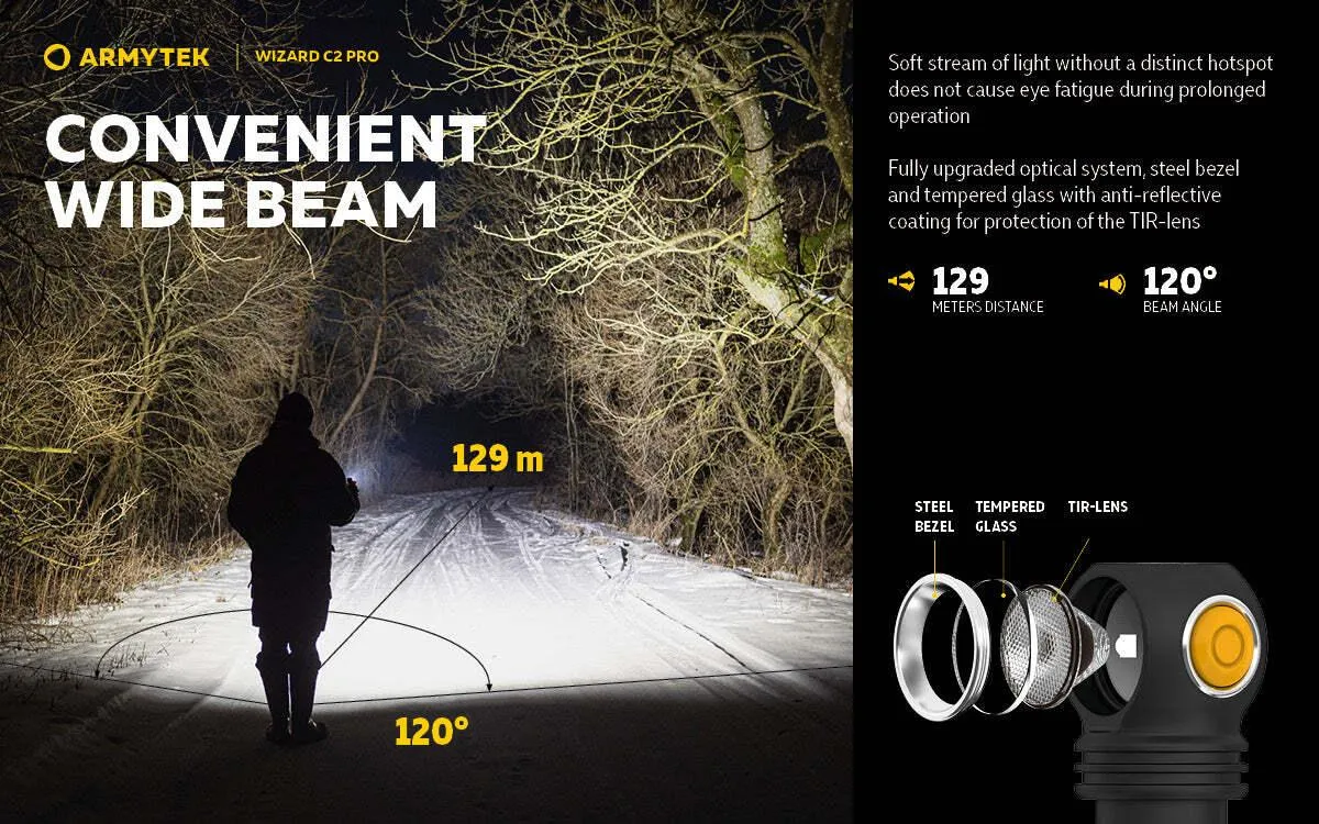 ARMYTEK WIZARD C2 PRO MAGNET USB (WARM LIGHT)
