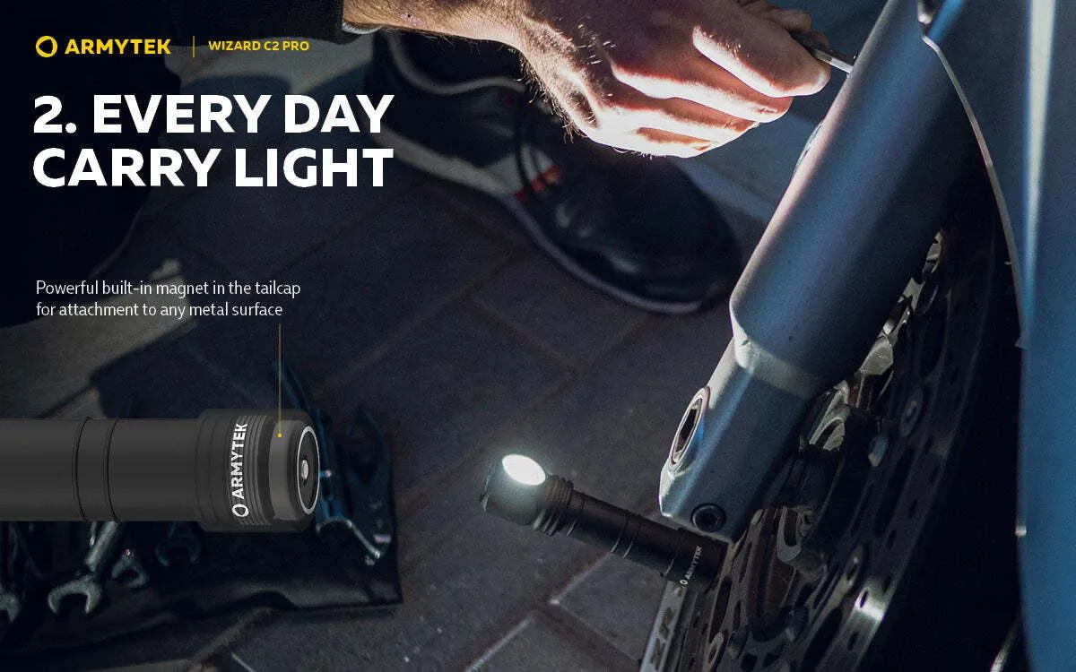 ARMYTEK WIZARD C2 PRO MAGNET USB (WARM LIGHT)