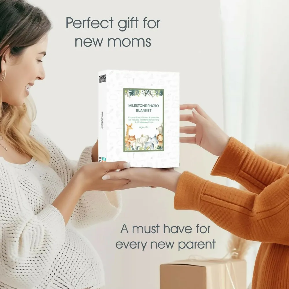 Baby Milestone Blanket - Jungle Safari | DBMSblanket- Jungle Safari