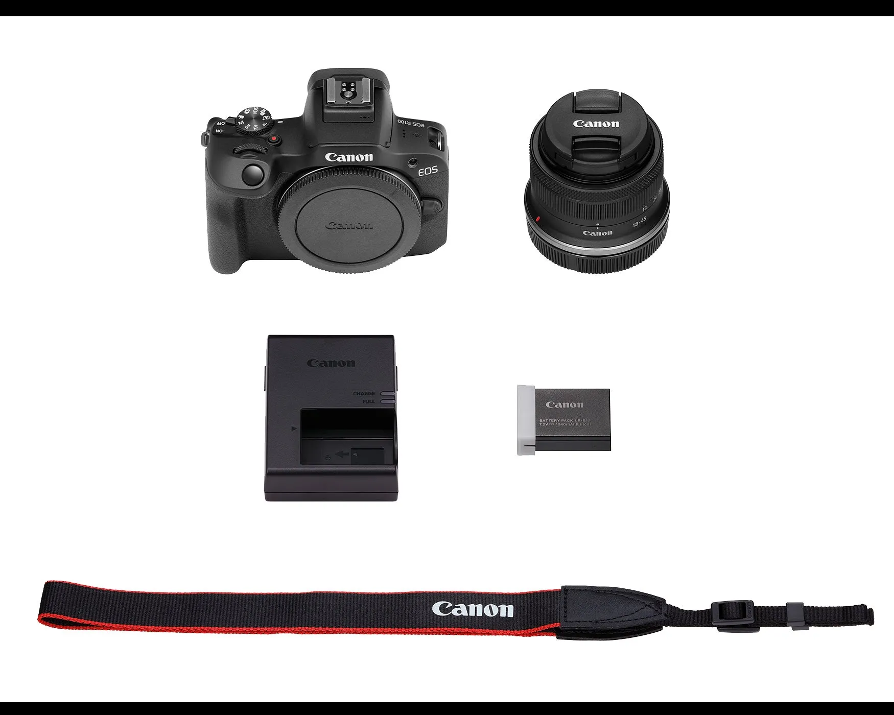 Canon EOS R100 Mirrorless Camera with RF-S 18-45mm F4.5-6.3 IS STM Lens