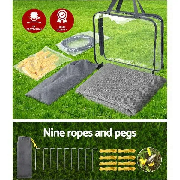 Caravan Privacy Screens 4.3M - 1.95m Long Roll Out Awning End Sun Shade