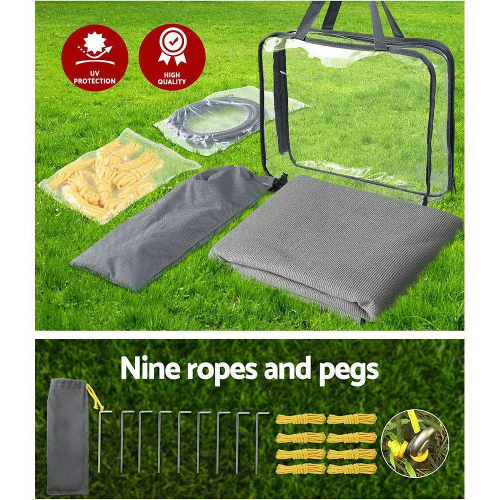 Caravan Privacy Screens 4.6M - 1.95m Long Roll Out Awning End Sun Shade