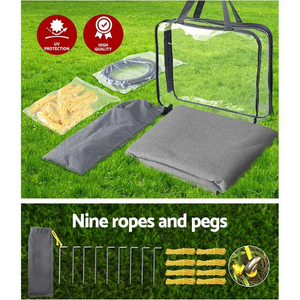Caravan Privacy Screens 5.2M - 1.95m Long Roll Out Awning End Sun Shade