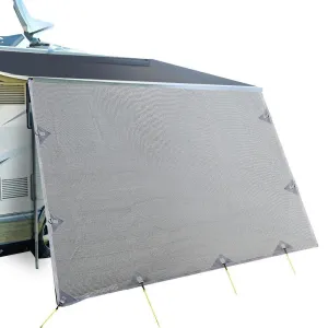 Caravan Privacy Screens 5.2M - 1.95m Long Roll Out Awning End Sun Shade