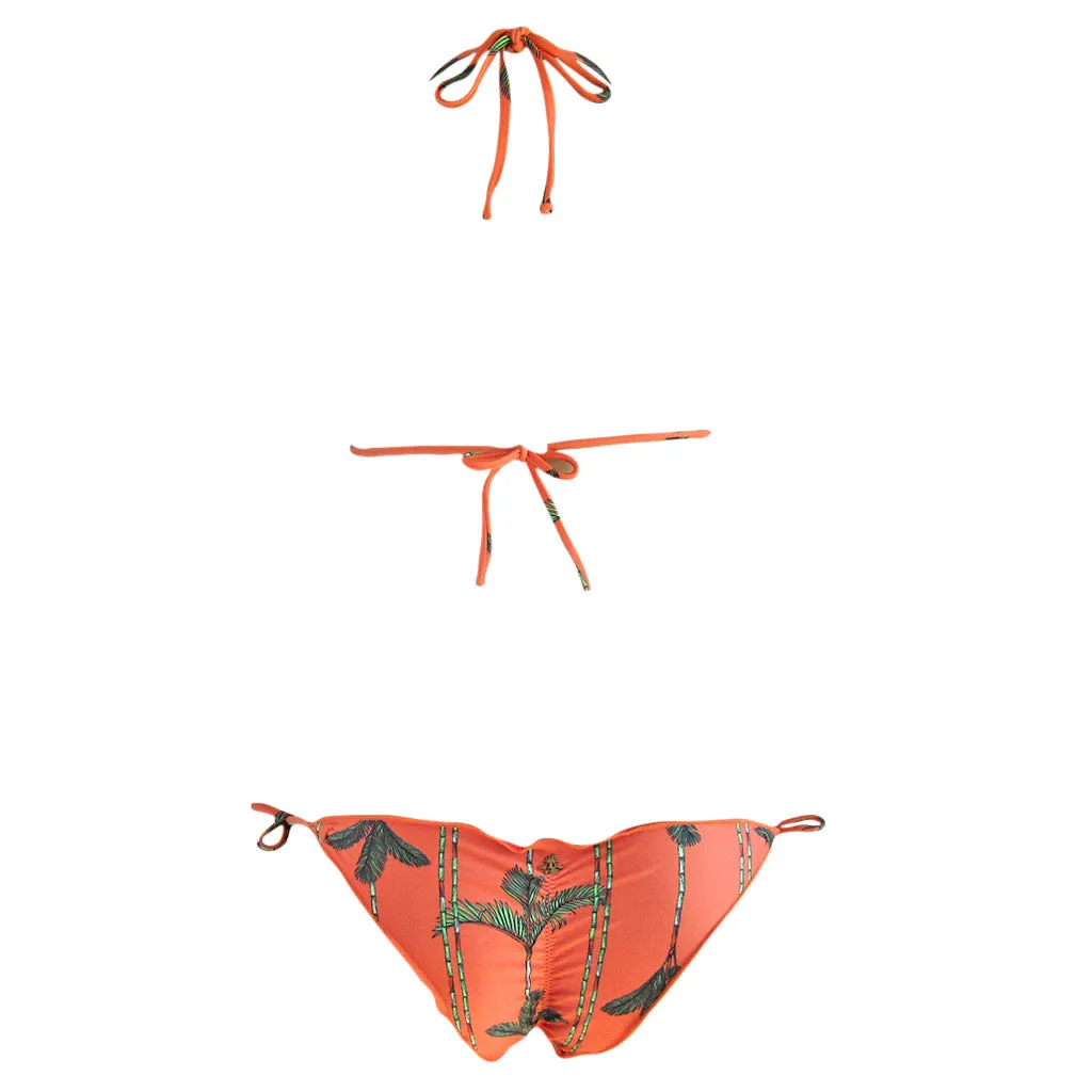 Cia Maritima Cahuilla Orange Triangle String Bikini