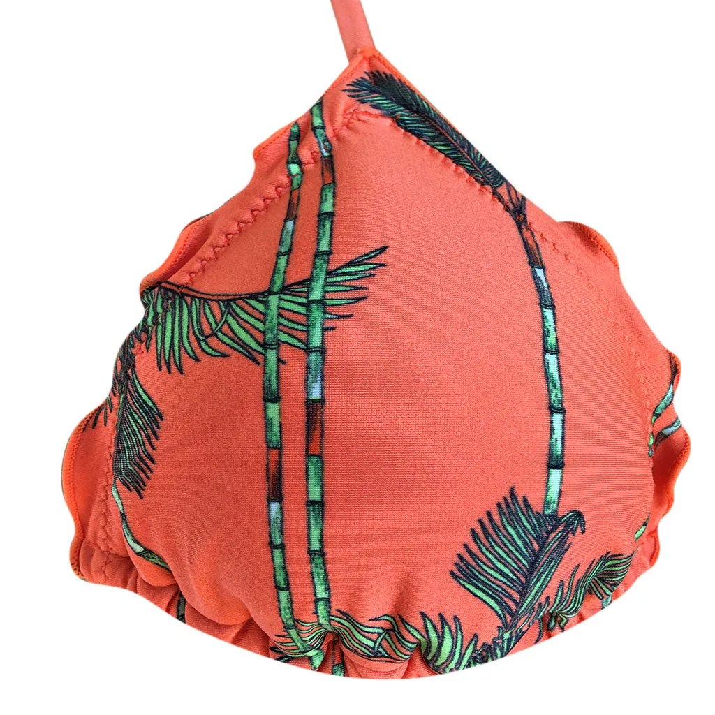 Cia Maritima Cahuilla Orange Triangle String Bikini
