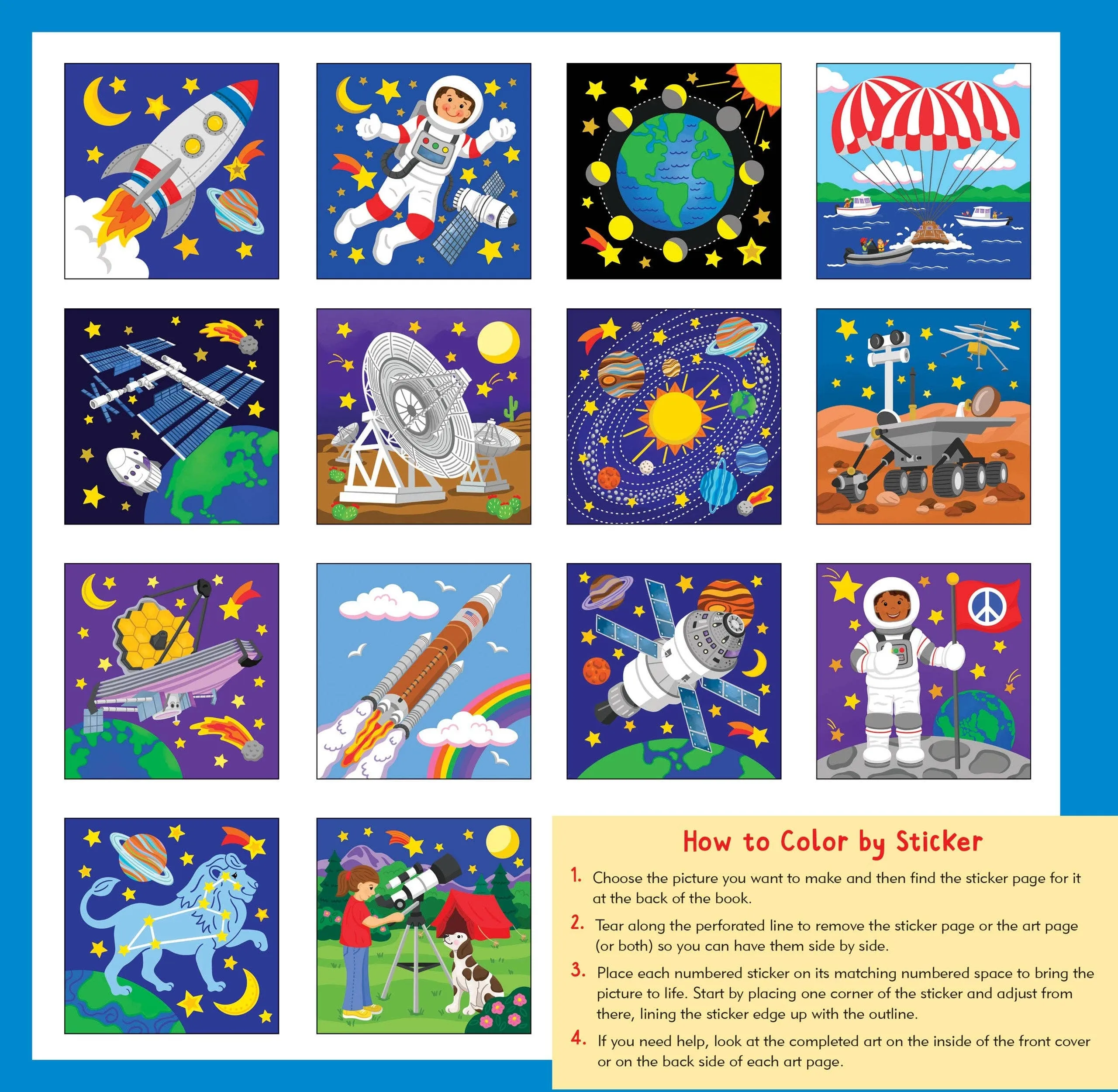 Color-By-Sticker Book || Outer Space