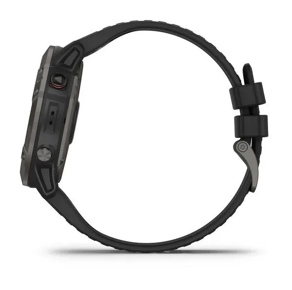 Garmin fenix® 6X Sapphire, Carbon Gray DLC w/ Black Band