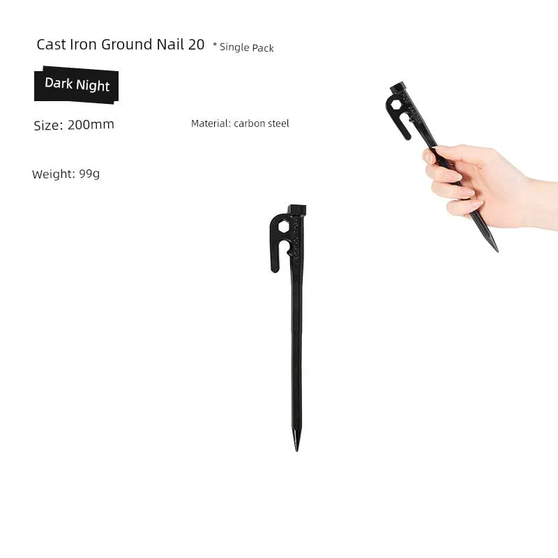 Mobi Garden Outdoor Camping Tent Tools Cast Iron Stake Mattress Windproof Fixed Accessories Rope Stake