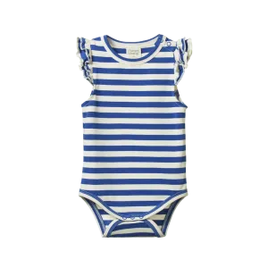 Nature Baby Fleur Bodysuit - Isle Blue Sea Stripe