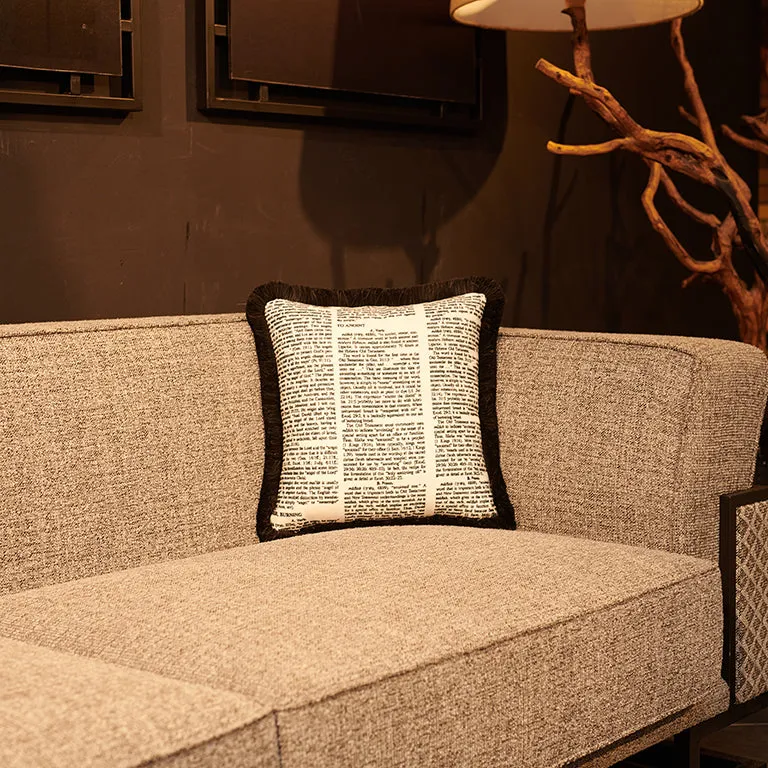 Rubeza Velvet Printed Cushion 45cm x 45cm - Journalist Deer