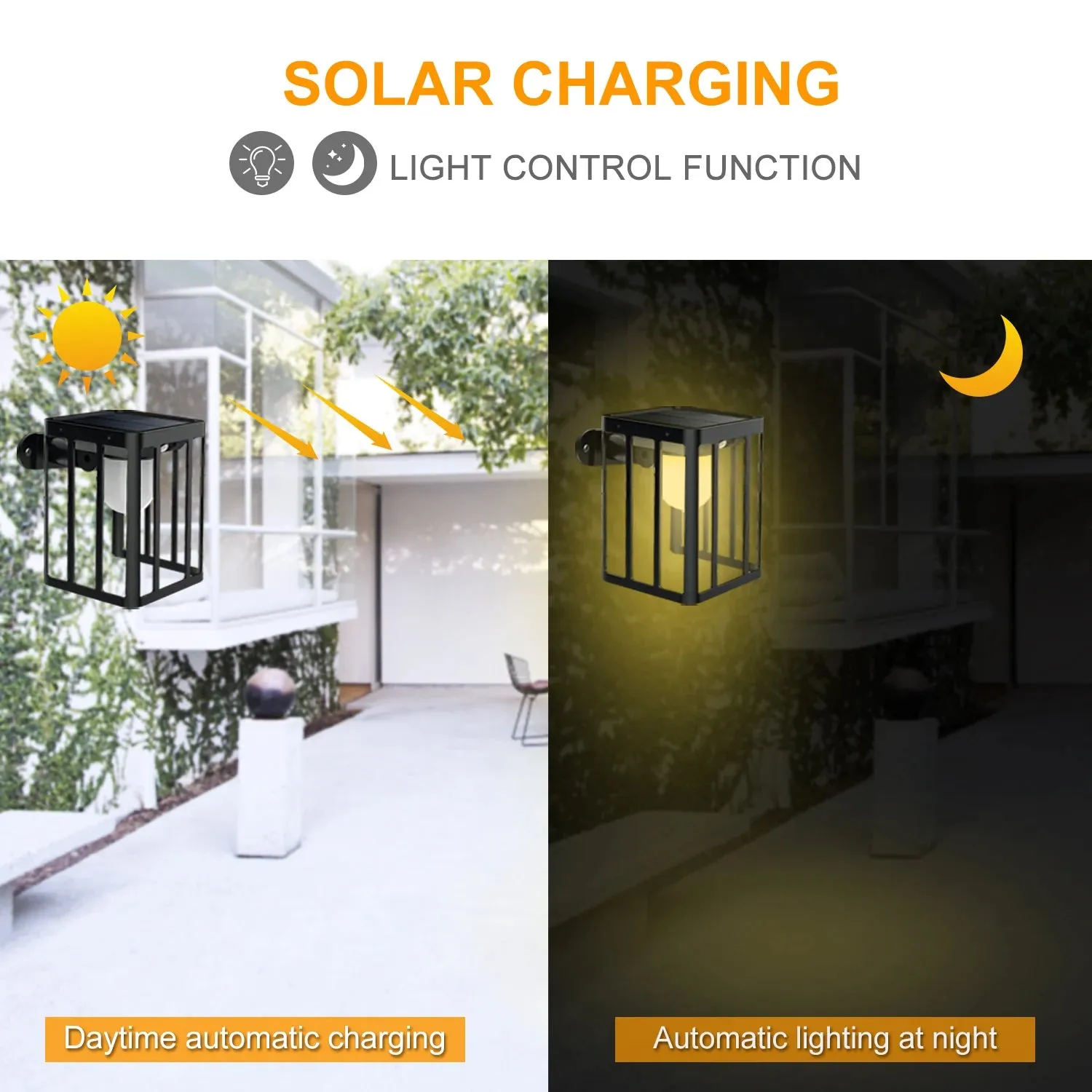 Solar Security Wall Lights Motion Sensor With 3 Lighting Mode