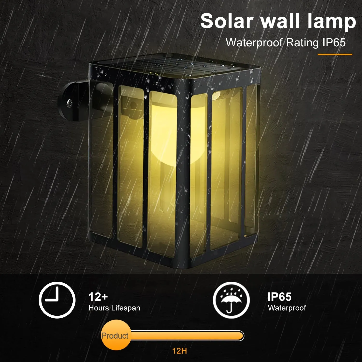 Solar Security Wall Lights Motion Sensor With 3 Lighting Mode