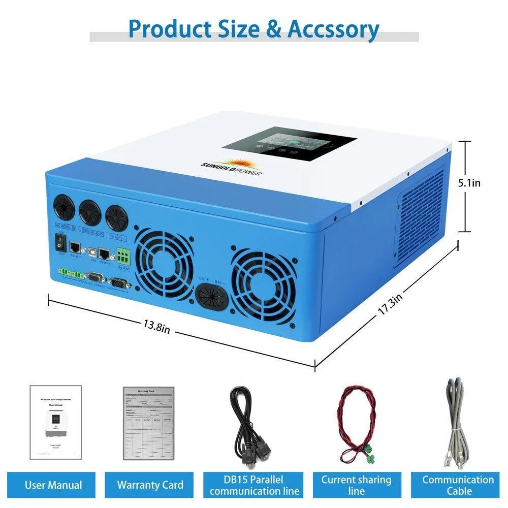 Sungold Power 10000W 48V Solar Charger Inverter (2 Units Parallel)