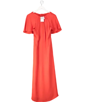 Whistles Red Annabelle Cape Sleeve Dress UK 14